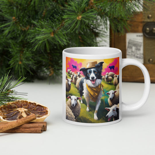 Australian Shepherd- White glossy mug v2