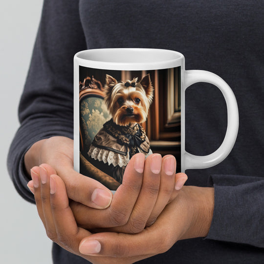 Yorkshire Terrier- White glossy mug