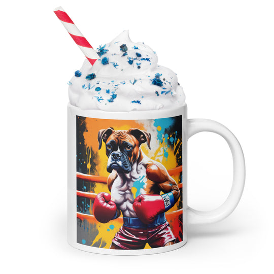 Boxer- White glossy mug v4