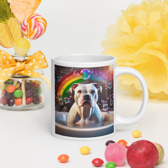 American Bulldog- White glossy mug v2