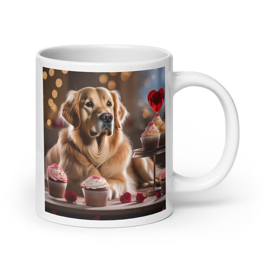 Golden Retriever Romantic- White Glossy v3