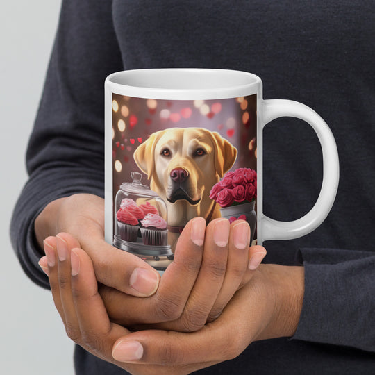 Labrador Retriever Romantic- White glossy mug v2