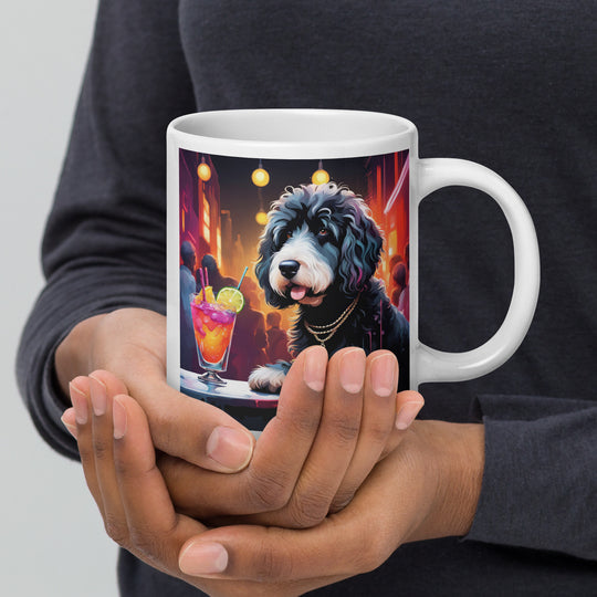 Bernedoodle General- White glossy mug v4