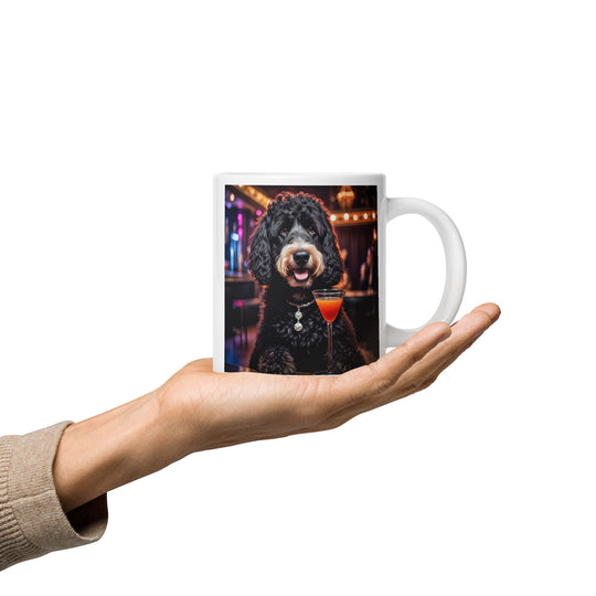 Bernedoodle General- White glossy mug v11