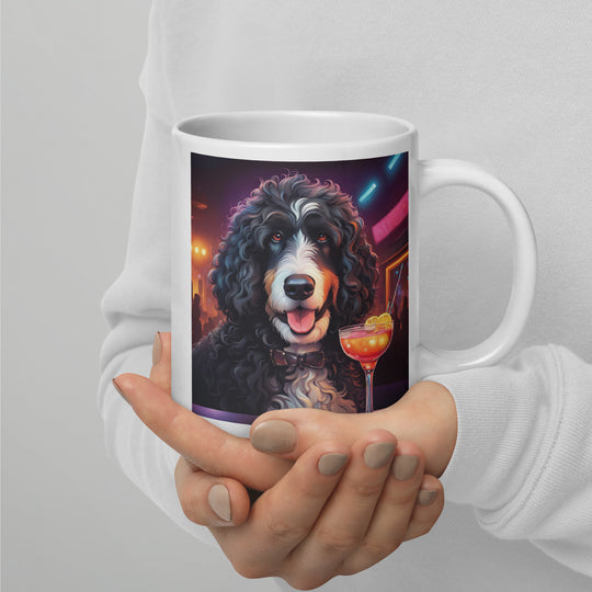 Bernedoodle General- White glossy mug v12