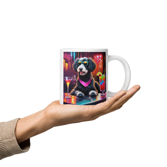 Bernedoodle General- White glossy mug v17