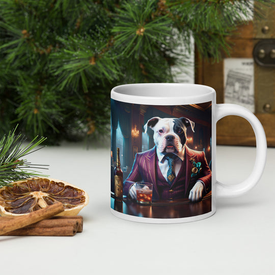 Catahoula Bulldog General- White glossy mug v11