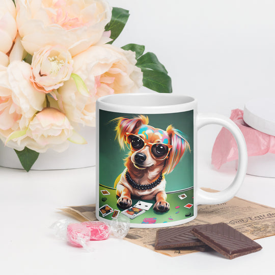 Chiweenie General- White glossy mug v7