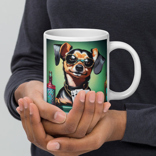 Chiweenie General- White glossy mug v13