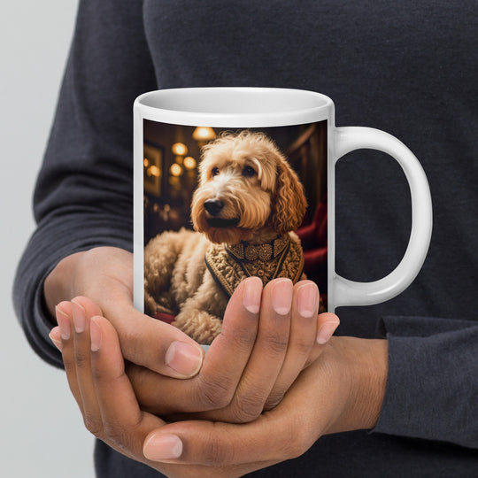 Goldendoodle- White glossy mug v13