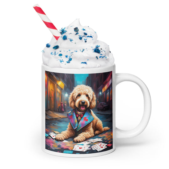 Goldendoodle- White glossy mug v19