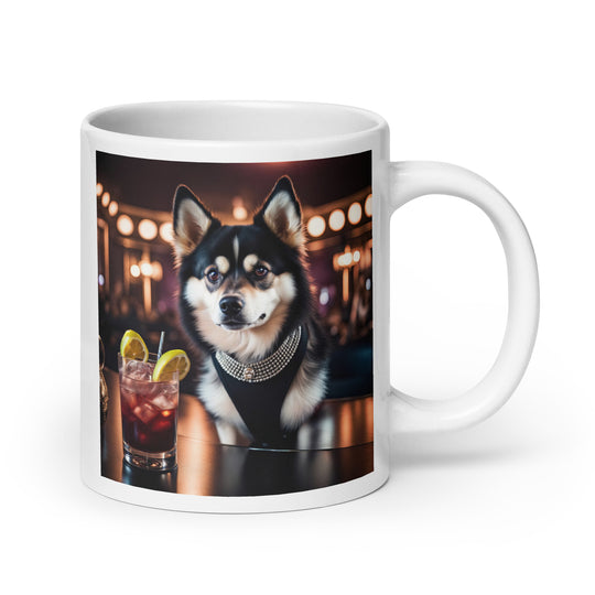 Pomsky General- White glossy mug v3