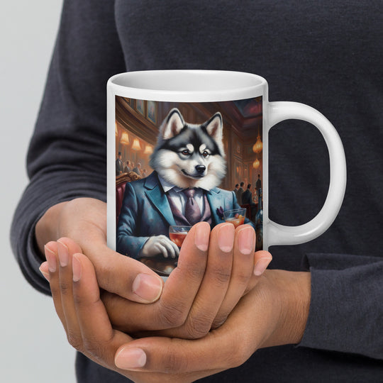 Pomsky General- White glossy mug v8