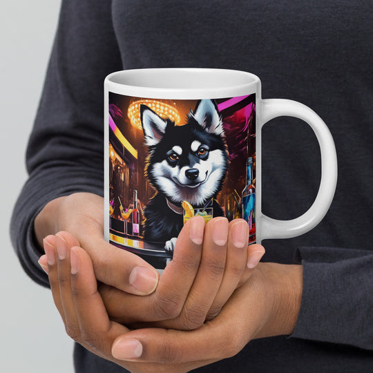 Pomsky General- White glossy mug v9