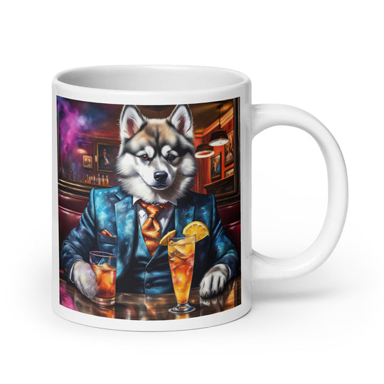 Pomsky General- White glossy mug v13