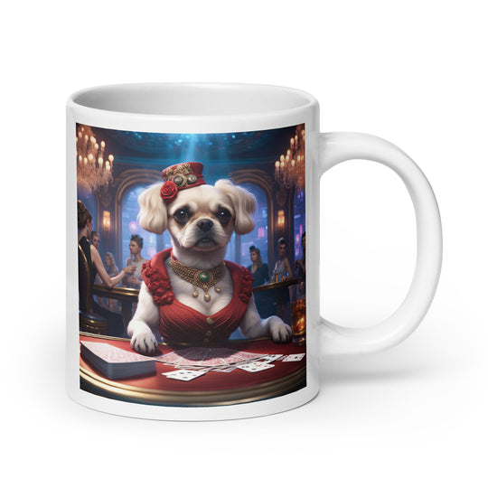 Pugapoo General- White glossy mug