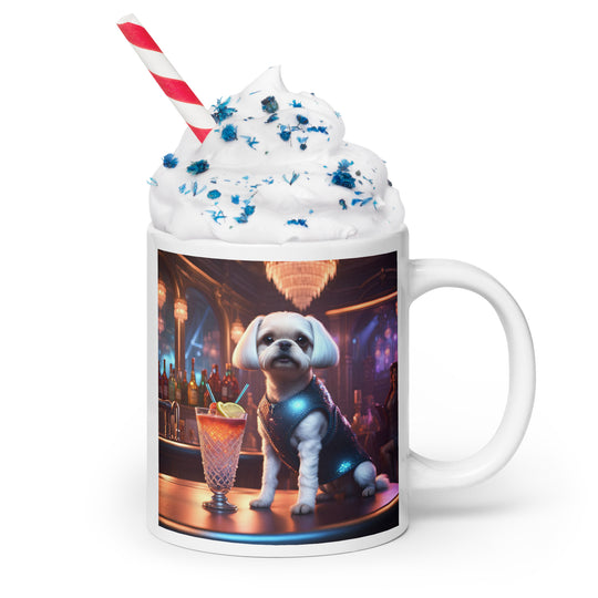 Pugapoo General- White glossy mug v4