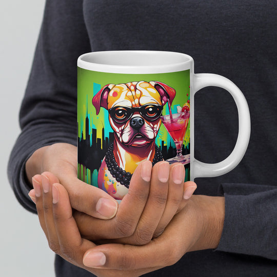 Puggle General- White glossy mug v4