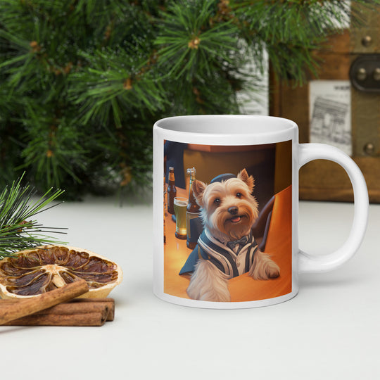 Yorkipoo General- White glossy mug