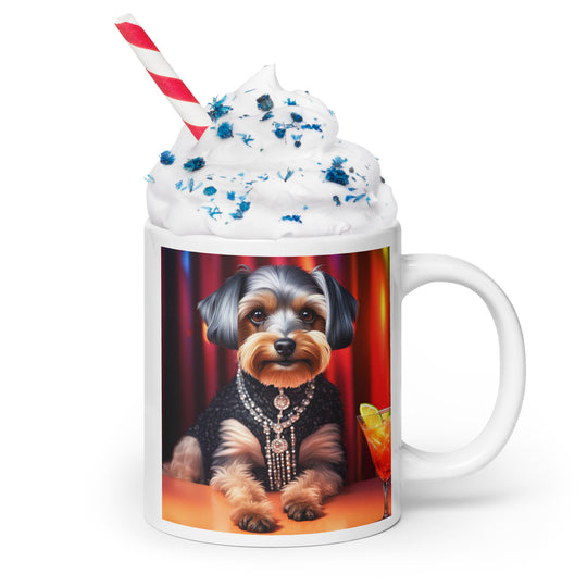 Yorkipoo General- White glossy mug v2