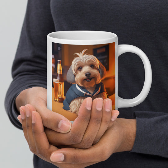 Yorkipoo General- White glossy mug v7