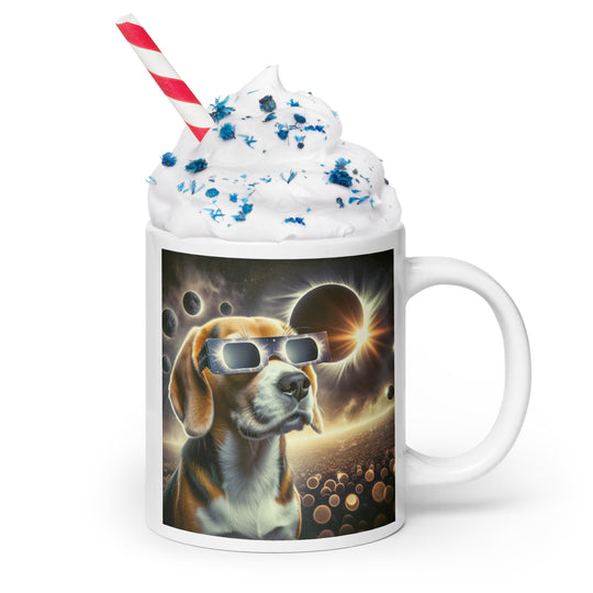 Beagle Eclipse- White glossy mug