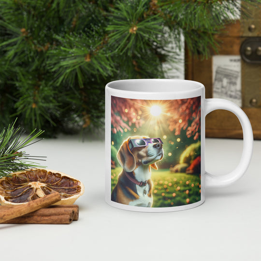 Beagle Eclipse- White glossy mug v2