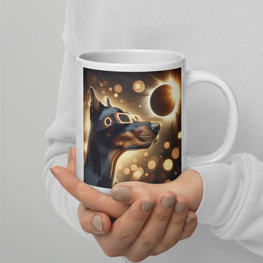 Doberman Pincher Eclipse- White glossy mug v2