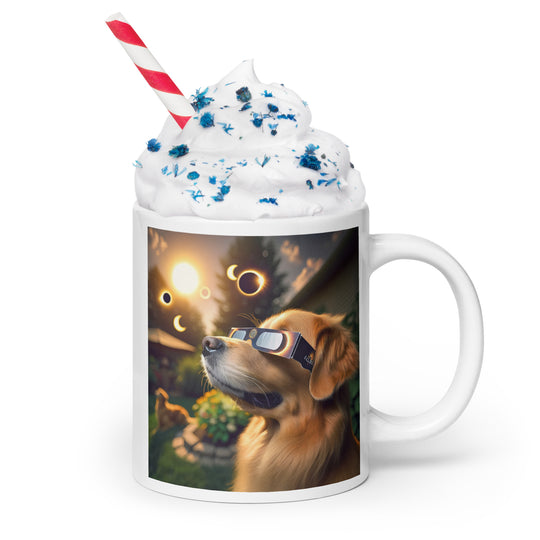 Golden Retriever Eclipse- White glossy mug