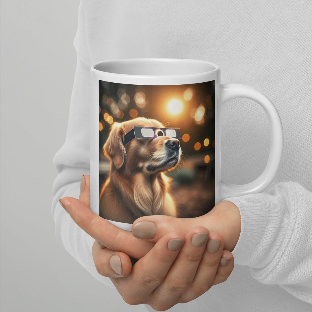 Golden Retriever Eclipse- White glossy mug v2