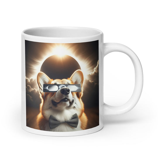 Pembroke Welsch Corgi Eclipse- White glossy mug v2