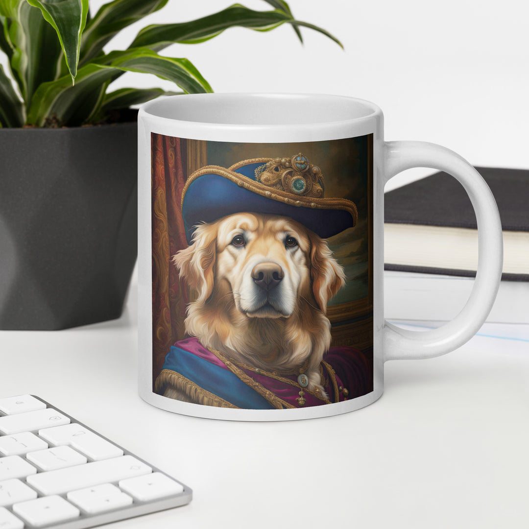 Golden Retriever-White glossy mug