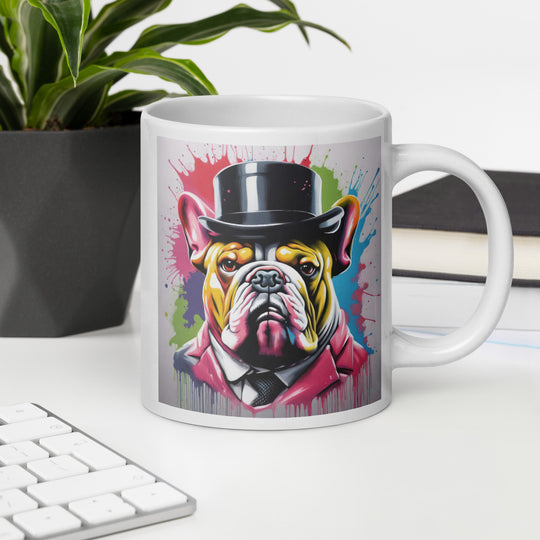 Bulldog- White glossy mug v2