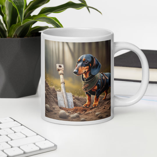 Dachshund- White glossy mug v2