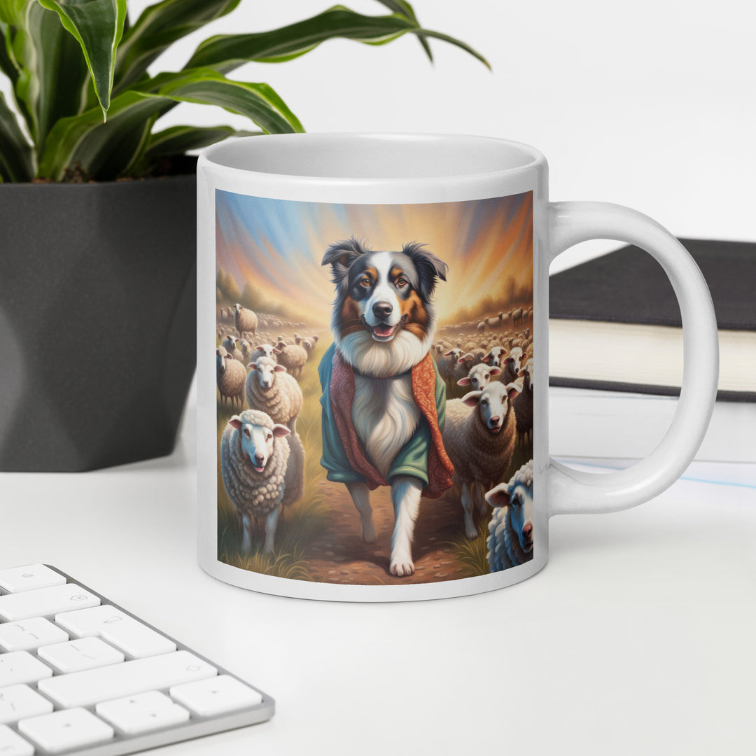 Australian Shepherd- White glossy mug