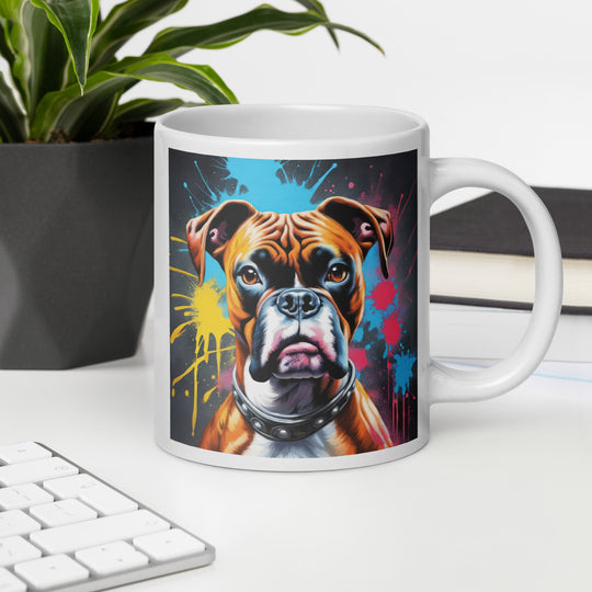 Boxer- White glossy mug