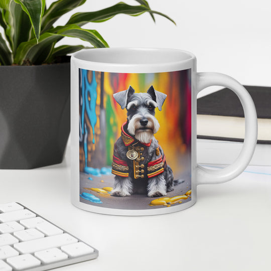 Miniature Schnauzer- White glossy mug v2