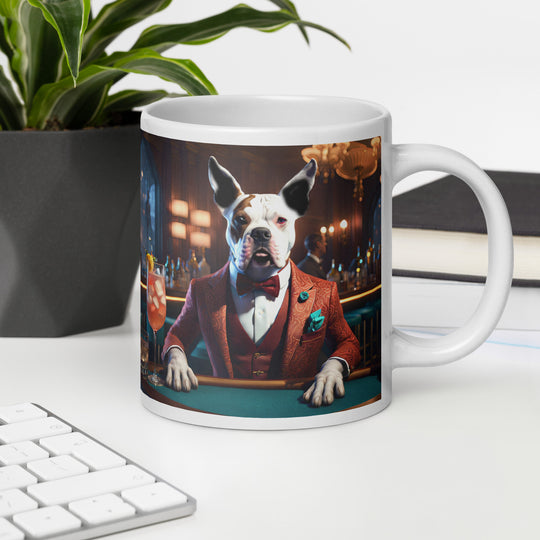 Catahoula Bulldog General- White glossy mug v12