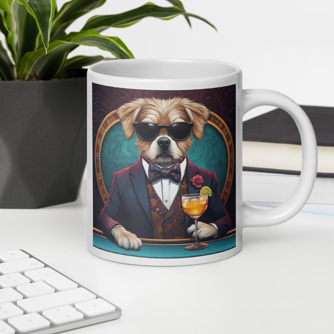 Pekapoo General- White glossy mug v2
