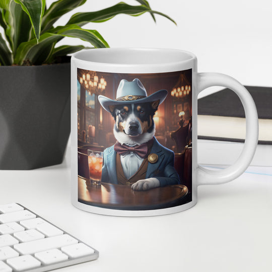 Texas Heeler General- White glossy mug v2