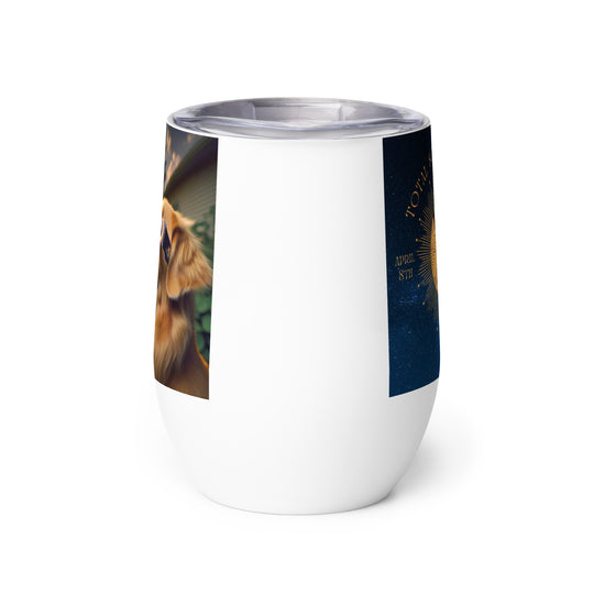 Golden Retriever Eclipse- Wine tumbler