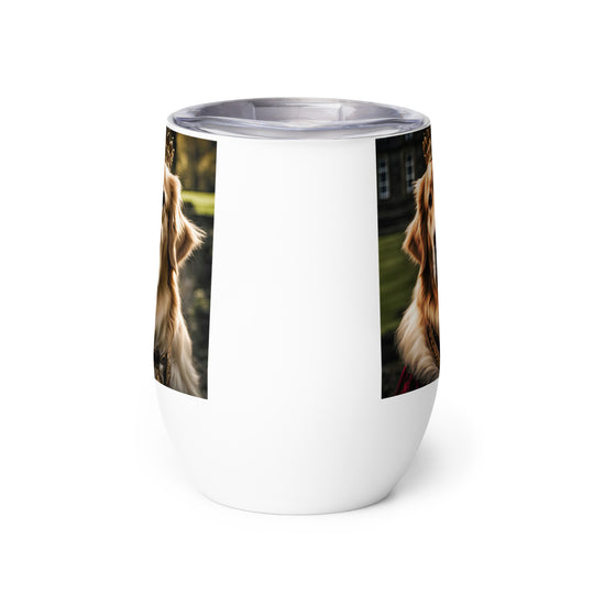 Golden Retriever- Wine tumbler v2