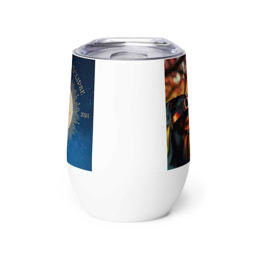 Doberman Pincher Eclipse- Wine tumbler