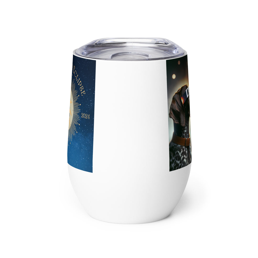 German Shorthaired Pointer Eclipse- Wine tumbler