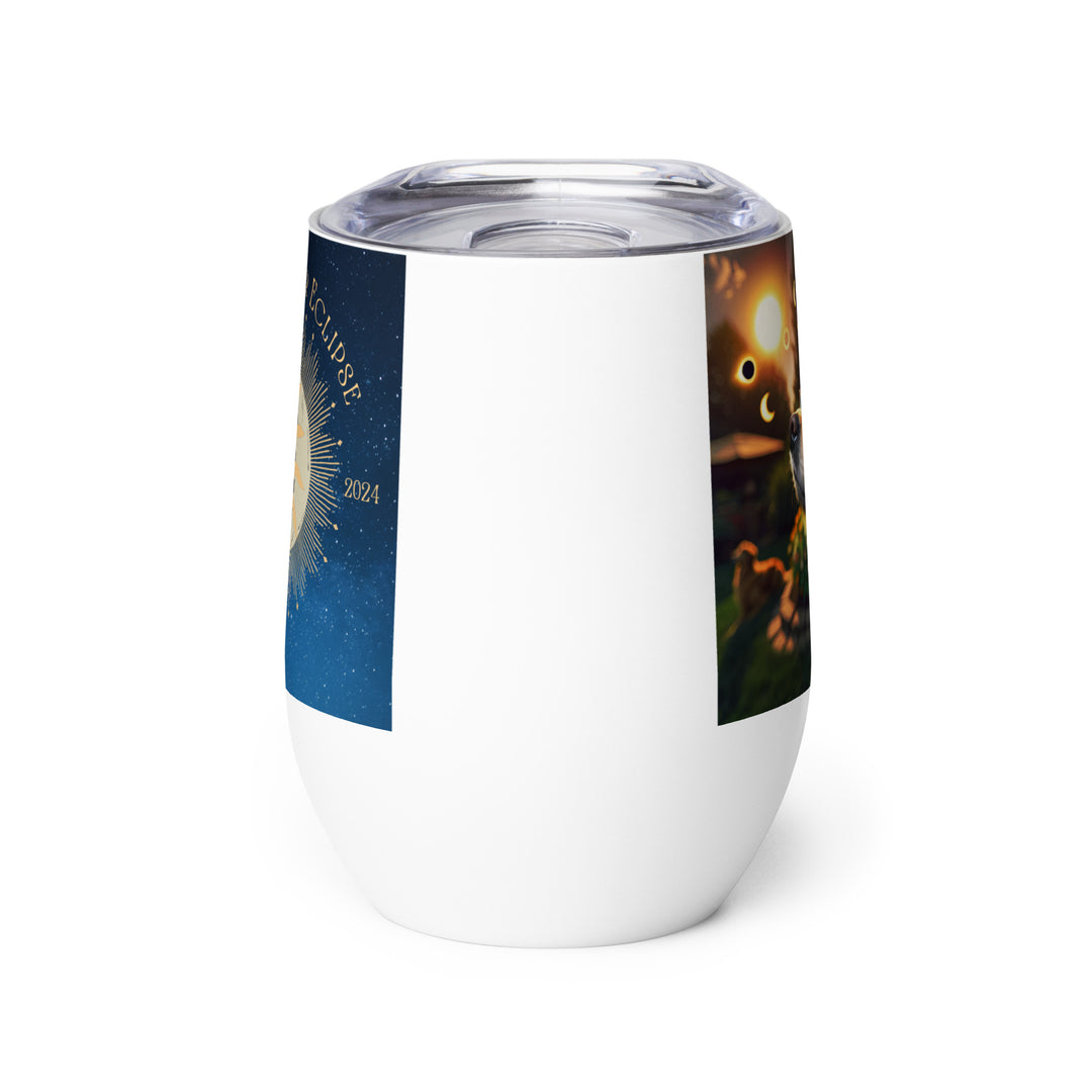 Golden Retriever Eclipse- Wine tumbler