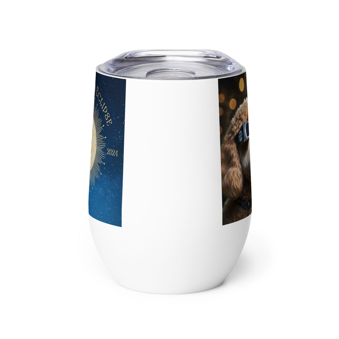 Goldendoodle Eclipse- Wine tumbler v2