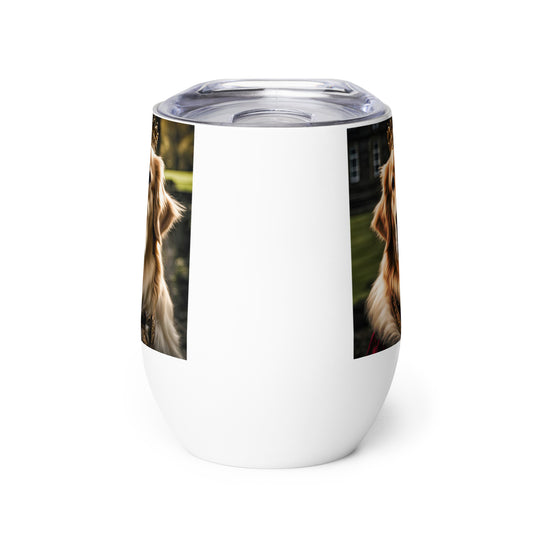 Golden Retriever- Wine tumbler v2