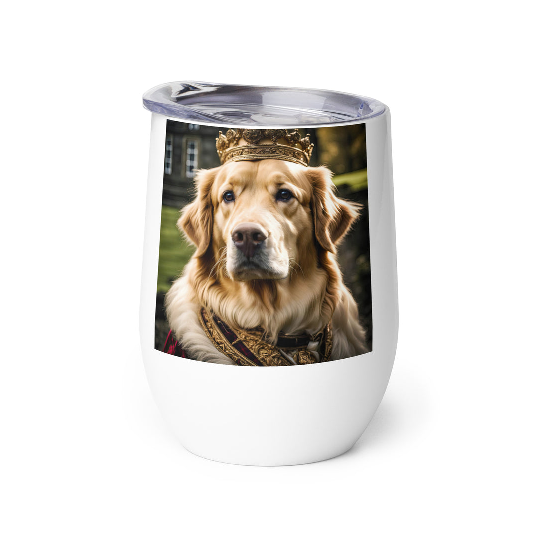 Golden Retriever- Wine tumbler v2