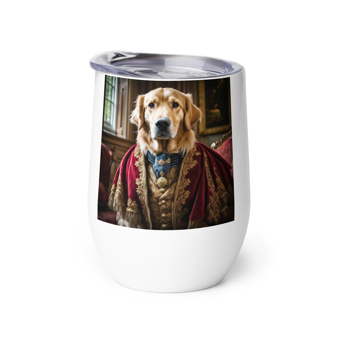 Golden Retriever- Wine tumbler v3