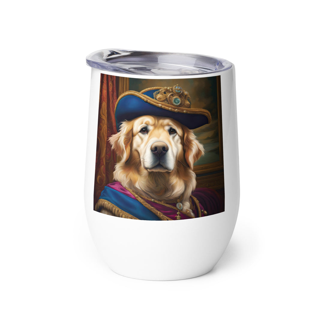Golden Retriever- Wine tumbler v5
